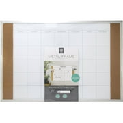 U Brands Magnetic Dry Erase Calendar Board, 23 x 35 Inches, Silver Aluminum Frame
