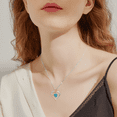 thumbnail image 4 of SOULMEET Heart Necklace for Women 925 Sterling Silver Rose Gold Romantic Rose Jewelry for Women Heart Turquoise Necklace Anniversary Jewelry Gift for Women Mother, 4 of 7