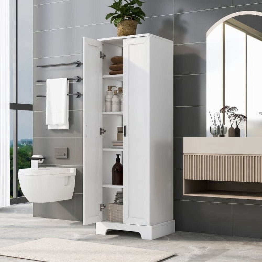 Bellemave 71"H Tall Bathroom Storage Cabinet with Adjustable Shelves, Wood Tall Storage Cabinet 2 Doors for Bathroom, Office, Kitchen, White