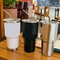 thumbnail image 4 of Stainless Steel Ice Cup 900ML Large Capacity Insulation Tumbler with Straw Car Coffee Cup for Hot Cold Drinks Water Tea Milk Office Outdoor Insulated Bottle, 4 of 8