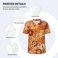thumbnail image 5 of Fotbe Hippie Flower Baseball Jersey Shirt for Men and Women, Casual Short Sleeves Button Down T-Shirt-Medium, 5 of 9