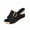 Black, variant on Wedges Sandal for Women Summer Fashionable Espadrille Open Toe High Heel Casual Buckle Large Size Shoes Beach Sandals Comfortable Slippers