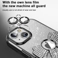 thumbnail image 3 of Case for iPhone 15 Case Glitter Bling Crystal Bow Design Full Camera Lens Protector Anti-Scratch Bumper Shockproof Cover Women Girls Soft TPU Case for iPhone 15 Black KDL, 3 of 14