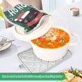 thumbnail image 3 of Yayeee Pot Holders Kitchen Heat Resistant with Pocket 7"x9.8" Cotton Oven Cooking Hot Pads, Christmas Cat, 3 of 7
