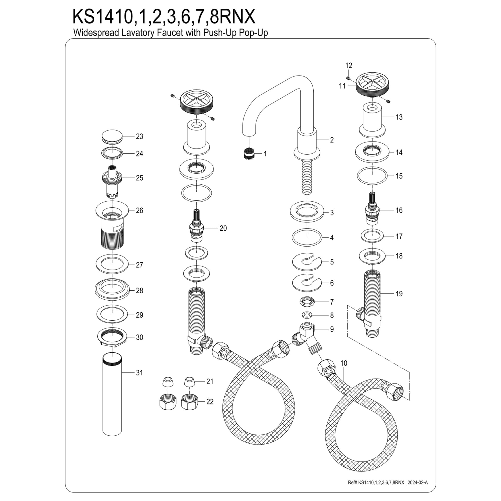 Kingston Brass KS1491WLL Wilshire Vessel Bathroom Faucet, Polished Chrome
