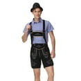 thumbnail image 5 of Honeeladyy Mens Oktoberfest Outfit Set Shirts and Shorts 2 Piece Set with Hat #Ob-Blue-M, 5 of 9