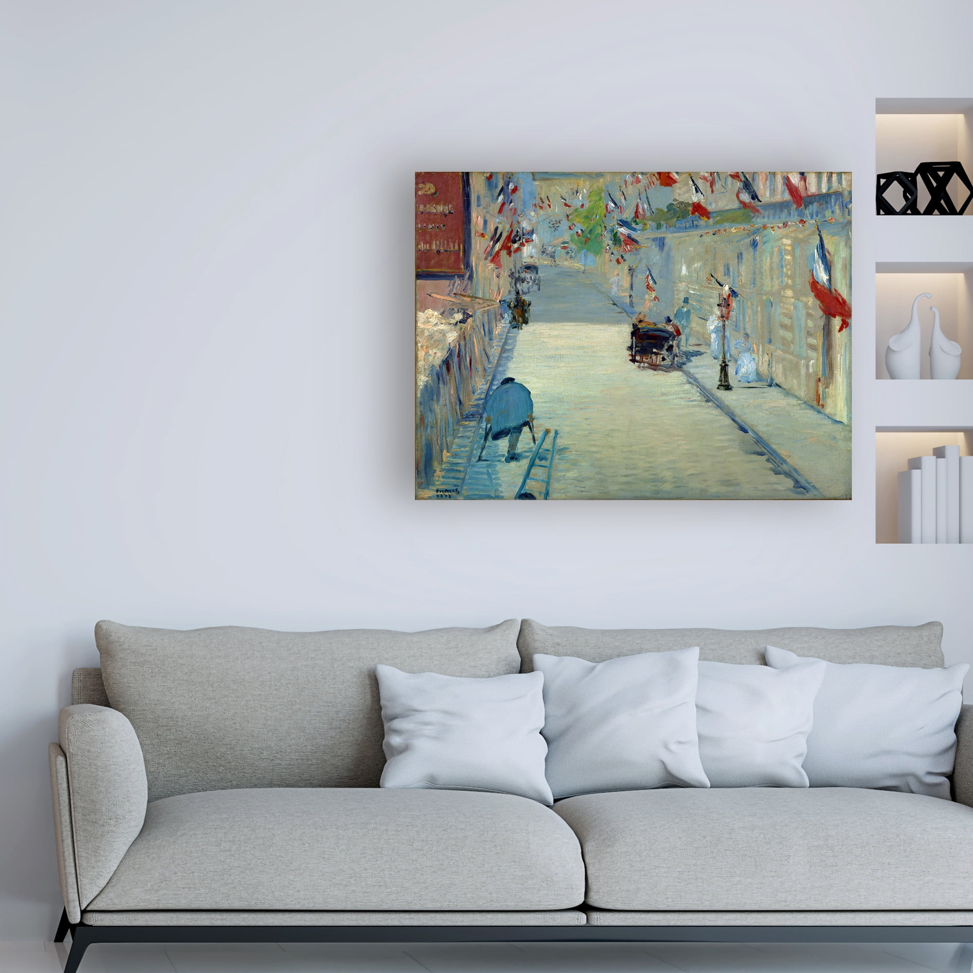 Manet 'The Rue Mosnier' Canvas Art