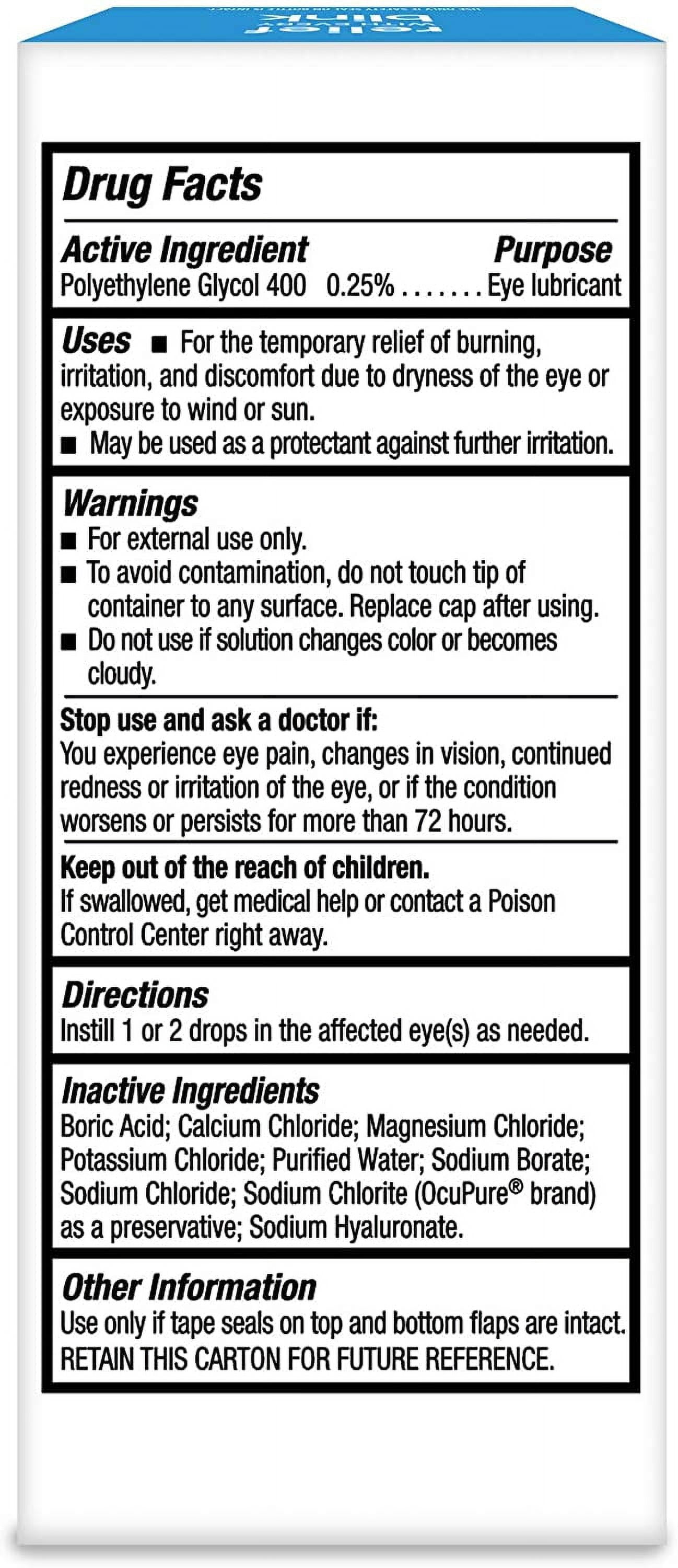 4 Pack Blink Gel Tears Lubricating Eye Drops Moderate-Severe Dry Eye 10 ML Each