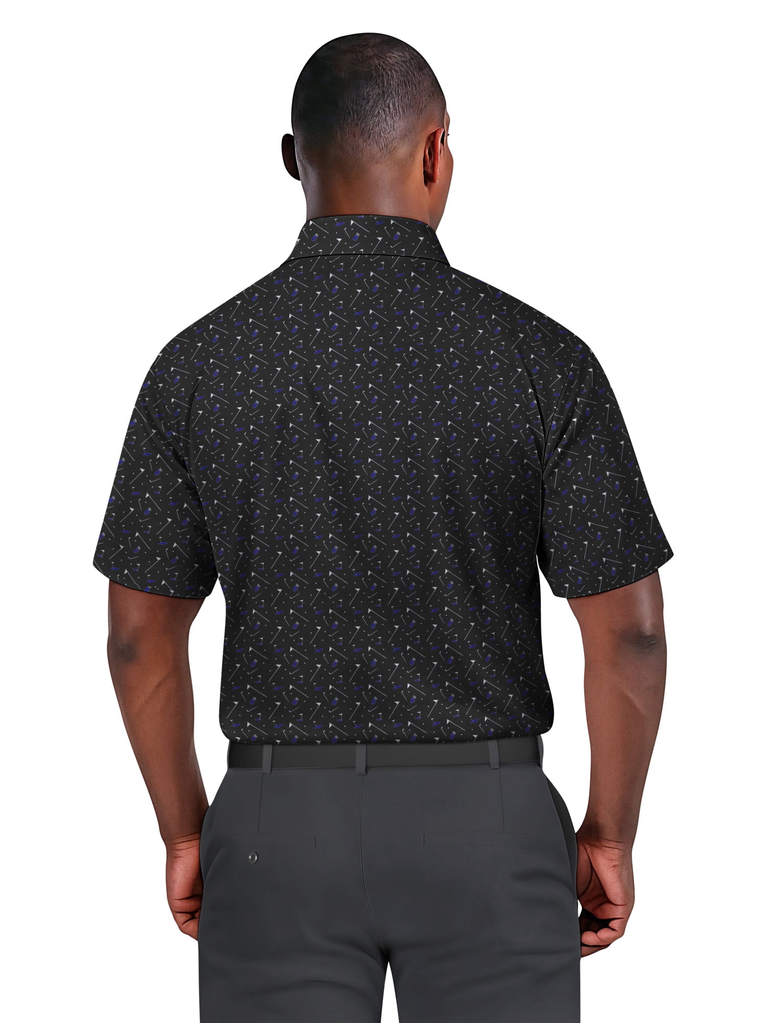 Ben Hogan Men's & Big Men's Performance Golf Themed Short Sleeve Polo Shirt, up to 5XL