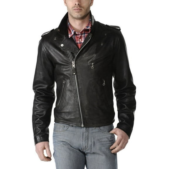 Men's Fashion Stylish Black 100% Genuine Lambskin Leather Lightweight Soft Satin lining Jackets for Men - XS Size