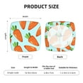 thumbnail image 6 of Gaeub Cartoon Carrot Square Chair Seat Covers, Stretch Fitted Printed Chair Seat Cushion Cover for Kitchen, Office - One Size, 6 of 9