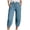 Light Blue, variant on Mnuaqn Linen Capri Pants for Women High Waisted Wide Leg Cropped Pants Summer Casual Elastic Waist Yoga Capris with Pockets (Khaki, S)
