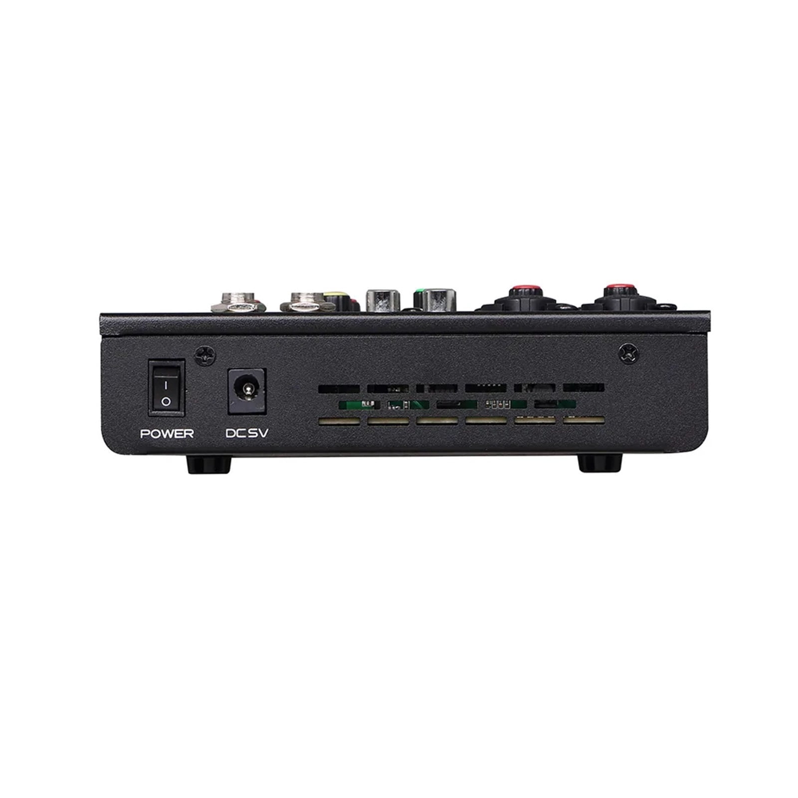4 Channel Au-dio Mixer Sound Console MP3 Playback BT Console Digital Au-dio Mixer Reverb Effect 3-band EQ DC 5V Power Supply ,Precision Control
