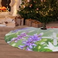 thumbnail image 6 of Lsque Purple Butterfly On Wild Print Christmas Tree Skirt, Tree Skirt with Ties or Velcro, Perfect for Holiday Decorations, Halloween, and New Year-30", 6 of 7