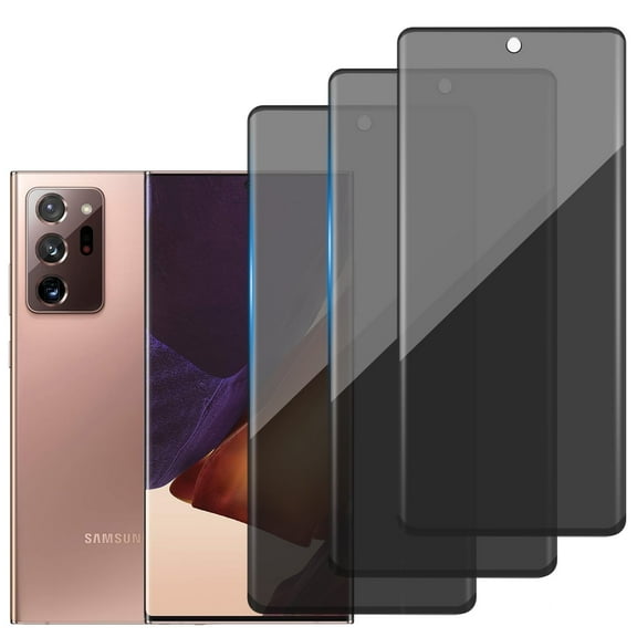 3-PACK Privacy Screen Protector Compatible with Samsung Galaxy Note 20 Ultra,Anti Spy Black Tempered Glass Protective Film for Samsung Note 20 Ultra [Easy Installation] [Bubble Free] [Case Friendly]