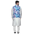 thumbnail image 3 of Atasi Solid Kurta Pajama & Printed Nehru Jacket Set For Mens Party Wear, 3 of 3