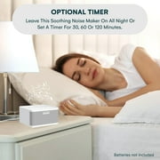 Serene Evolution 30 Sound White Noise Machine - Sleep Machine for Adults, Baby With Rain, Ocean, Pink Noise - Brown