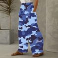 thumbnail image 4 of Simua Womens Palazzo Pants Flowy High Waist Straight Leg, 4 of 5