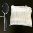 thumbnail image 1 of Transparent Plastic Spoons-heavyweight Disposable Spoons-6.7-inch Heavyweight Plastic Spoon, Transparent Color 100/200/300/400/500/600, 1 of 8