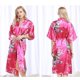 thumbnail image 1 of Kimono de satén de seda para mujer, bata larga para dormir, bata de baño con estampado de pavo real Floral para fiesta, boda, dama de honor, 1 of 4