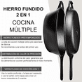 thumbnail image 2 of Sartenes De Hierro Fundido,  2 en 1 Negro, 2 of 5