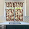 thumbnail image 3 of Kitchen Curtains and Valance Set 36 Inch Tier Pioneer Colorful Floral 3 Pieces Set Dining Room Small Curtain Drapes Cafe Curtains Valance for Home Decor Rod Pocket, 3 of 6