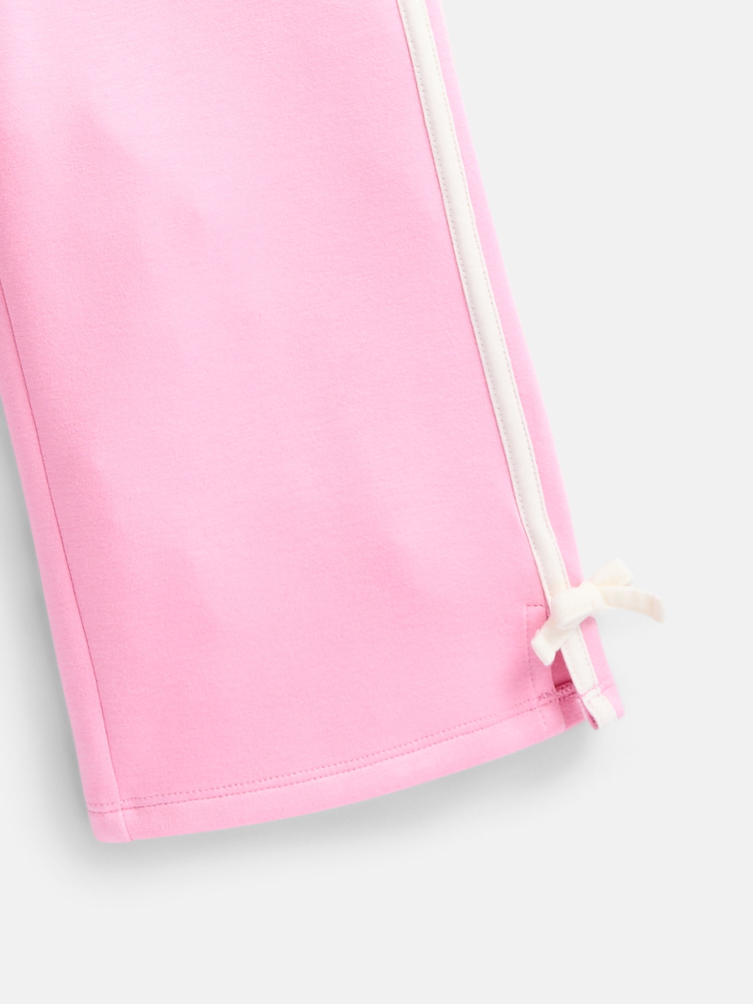 Wonder Nation Toddler Girls Wide Leg Athletic Pants with Side Stripe and Bow, Sizes 12M-5T