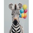 thumbnail image 1 of Qisvanset Zebra Red Balloon Canvas Print 12x16 Inch Kids Room Decor, 1 of 8