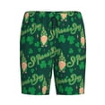 thumbnail image 4 of Wukai St Patrick's Day9 Men’s Short Pajama Pants With Pockets Soft Sleep Pj Shorts for Men-Large, 4 of 6