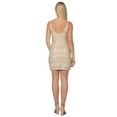 thumbnail image 4 of Womens Sequin Sleeveless Side Slit Bodycon Holiday Mini Party Dress, 4 of 6