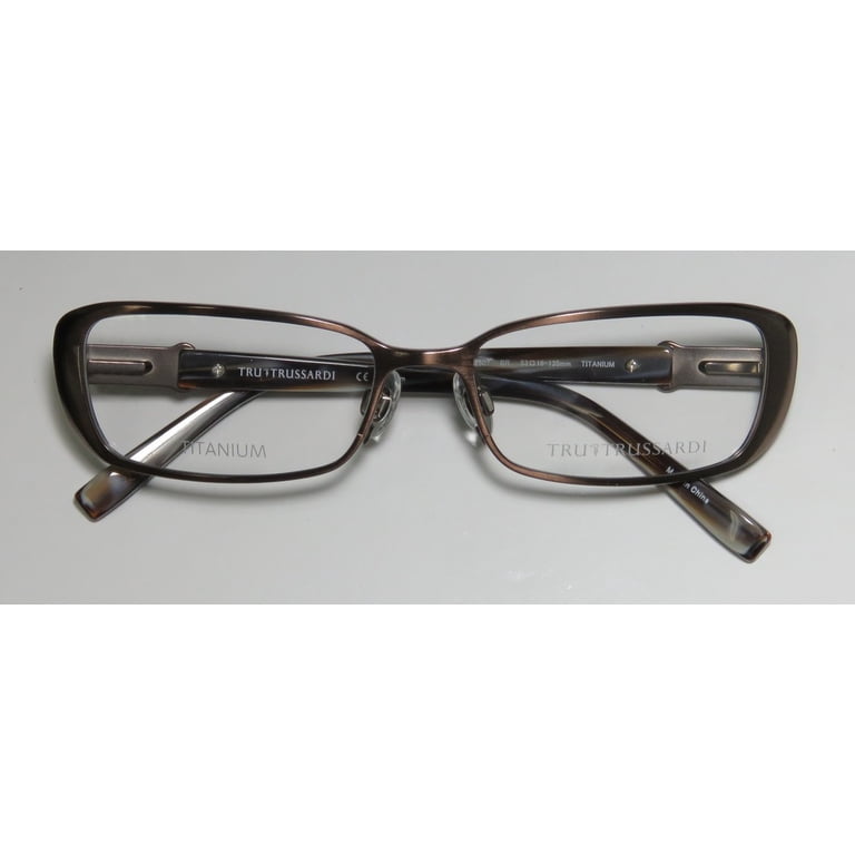 Trussardi 12507-BR Full-Rim Shape Titanium Flexible Hinges Optical Eyeglasses Trussardi 12507 For Ladies/Women Designer Full-Rim Shape  main image 4