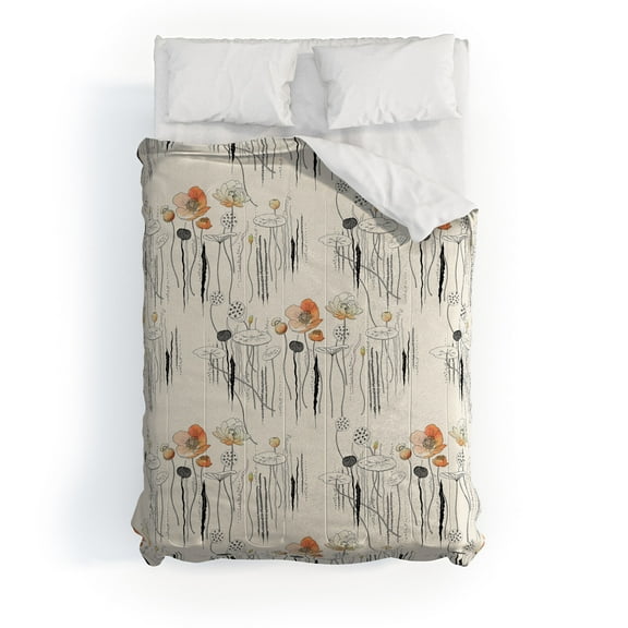 Society6 Iveta Abolina Coral Watercress Pond Comforter Cotton Full