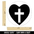 thumbnail image 2 of Cross in Heart Christian Self-Inking Rubber Stamp Ink Stamper - Red Ink - Medium 1 Inch, 2 of 7