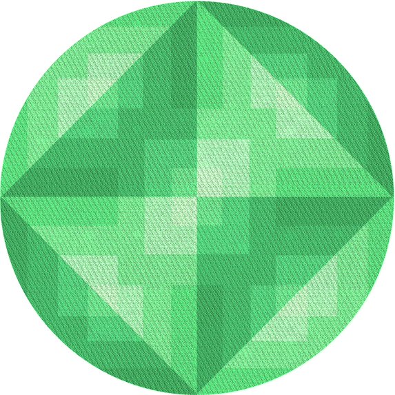 Ahgly Company Machine Washable Indoor Square Transitional Lime Mint Green Area Rugs, 3' Square
