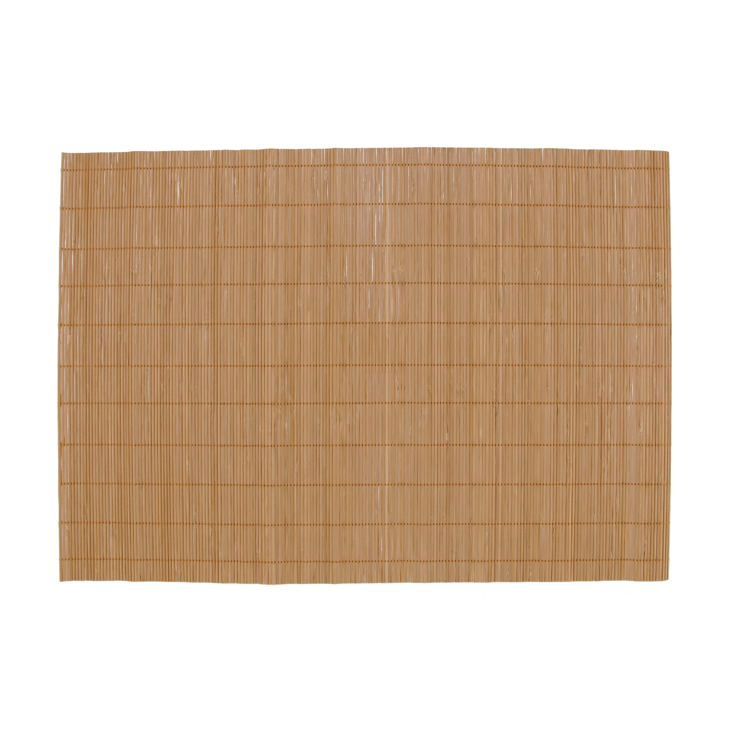 BambooMN Bamboo Placemat/Sushi Rolling Mat - 18" x 13" - Brown, 4 pcs - Thumbnail 2