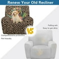 thumbnail image 4 of FOR U DESIGNS Tiger Leopard Print Recliner Chair Covers 4-Pieces Stretch Recliner Couch Covers Comfortable Sofa Couch Cover Furniture Protector Home Decor Accessories, 4 of 8