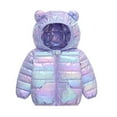 thumbnail image 2 of EnJoCho Girls Metallic Shine Hooded Puffer Jacket Warm Zipper Winter Coat Toddler Boys Cute Quilted Outwear 2025 Fashion Fall Clothes Outerwear Parka Snowsuit, 2 of 9