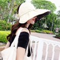 thumbnail image 4 of Sun Hat Wide Brim Foldable Empty Top Hat Summer Beach Hat for Travel Holiday, 4 of 10
