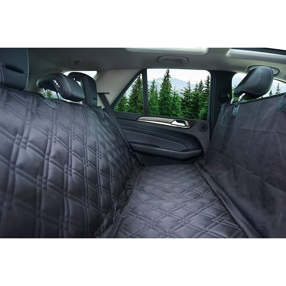 Bulldogology Dog Back Seat Cover 100% Waterproof Heavy Duty Bench Cover with Dog Hammock and Backseat Protector - Premium Pet Car Seat Cover for Cars Trucks Suvs (X-Large, 60x60")