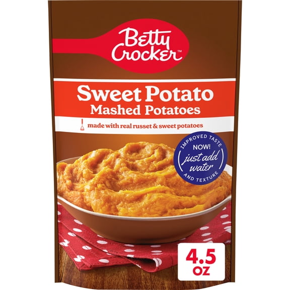 Betty Crocker Sweet Potato Mashed Potatoes, Made with Real Potatoes, 4.5 oz