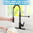 thumbnail image 3 of Kitchen Faucet, Brushed Nickel Spring Sink Faucets, Kitchen Spring Sink Faucets with Pull Down Sprayer, Single Handle Pull Out Spring Sink Faucet for 1 Hole Or 3 Holes, 3 of 7