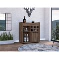 thumbnail image 2 of TUHOME Lyon Armoire de Bar - Noyer Foncé - Bois Manufacturé - pour Salon, 2 of 7