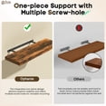 thumbnail image 5 of Ophanie 22.5 inch 2 Pack Wood Floating Shelves, Hanging Float Shelf for Wall Mounted Decorative Shelves, 6.7 x 23 Inch, Set of 2, Rustic Brown, 5 of 9