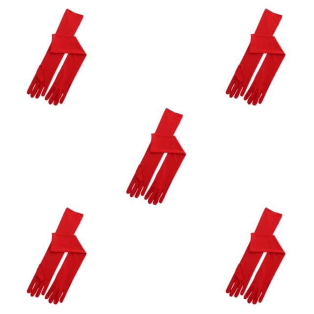 Sonducket 2 uds 45cm estilo banquete largo cena guantes cálidos leche señoras elástico manopla conducción otoño Festival fiesta rojo Type2 NO2