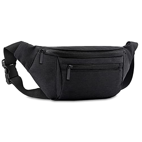 One Size Black AIKENDO Running Pouch Belt Waist Pack Bag,Workout Fanny Pack,Bounce Free Jogging Pocket Belt–Travelling Money Cell Phone Holder for Running Accessories Compatible with iPhone 13,12 