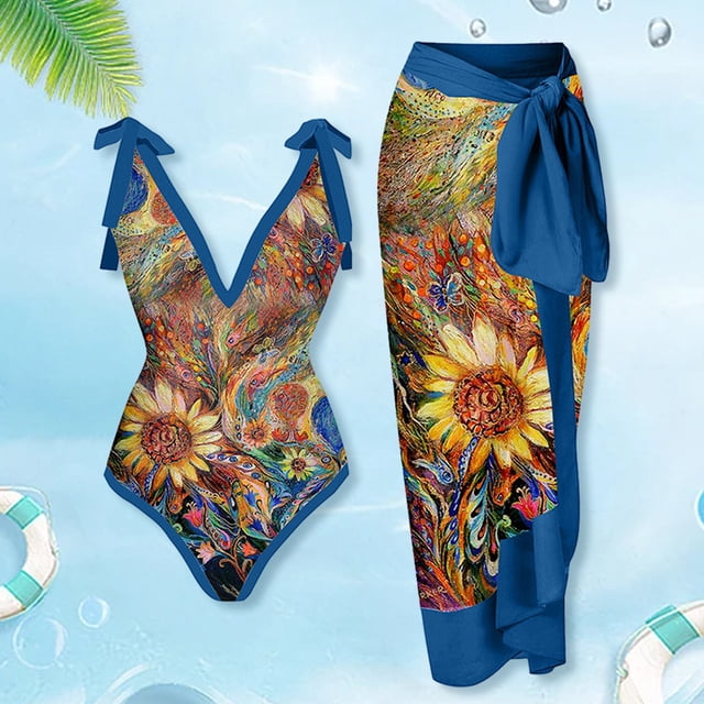 Traje De Baño Damas Traje De Baño Damas Traje De Baño De Playa Con Vestido Con Cordones De 2 Piezas Para Mujer A La Moda Para Deportes Acuáticos