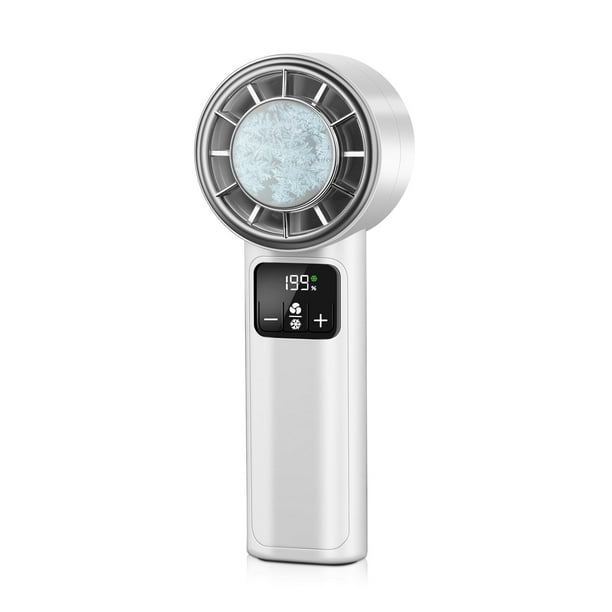Turboventilador portátil HONEYEAR F2 con enfriador de hielo de 3000 mAh, color blanco