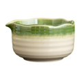thumbnail image 1 of Tazón japonés de cerámica para matcha, fácil de limpiar, ideal para preparar té matcha. Utensilio único para el hogar. Verde Blanco, 1 of 9