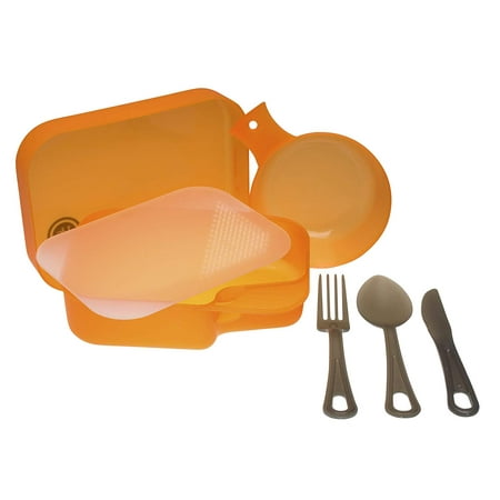 PackWare Mess Kit with Self Contained, BPA Free Construction and Eating Utensils for Hiking, Camping, Backpacking, Travel and Outdoor Survival (Best Hiking Mess Kit)