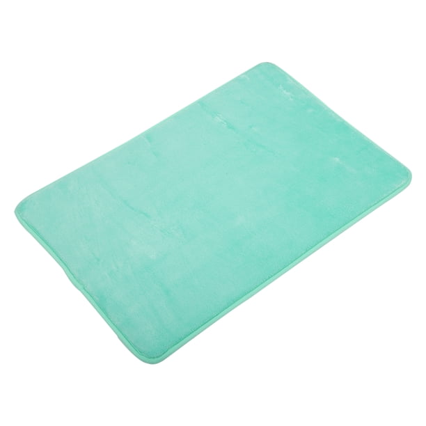 Alfombra de baño de poliéster Unique Bargains lavable a máquina color verde 60x40cm